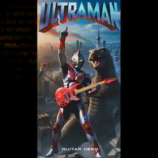 Nome do produto T-SHIRT ULTRAMAN GUITAR HERO