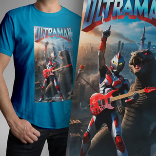 T-SHIRT ULTRAMAN GUITAR HERO