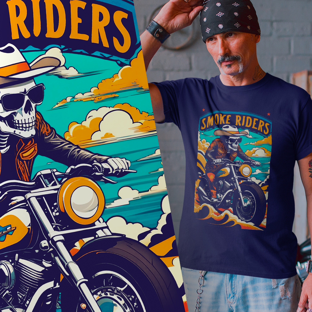 T-SHIRT SMOKE RIDERS CLASSIC BIKER