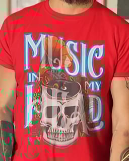 Nome do produto CAMISETA MUSIC IN MY HEAD T-Shirt Quality