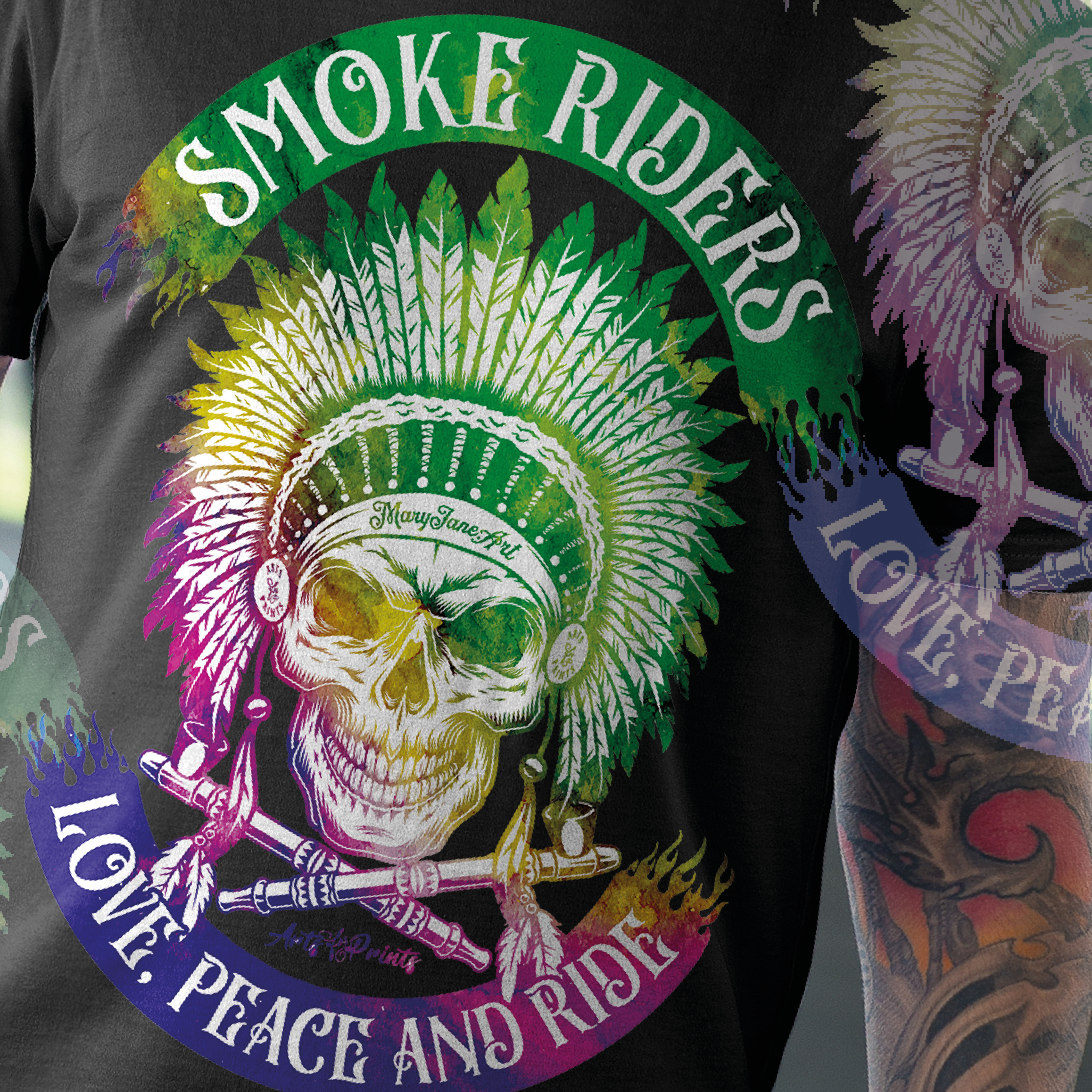 TSHIRT SMOKE RIDERS COLOR 1