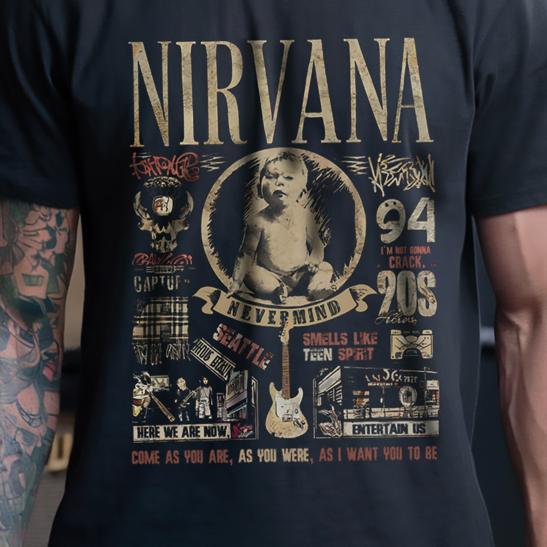 T-SHIRT PLUS SIZE NIRVANA