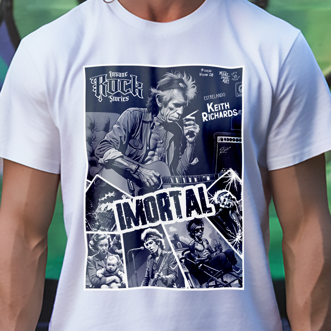 T-SHIRT INSANE ROCK STORIES - KEITH RICHARDS