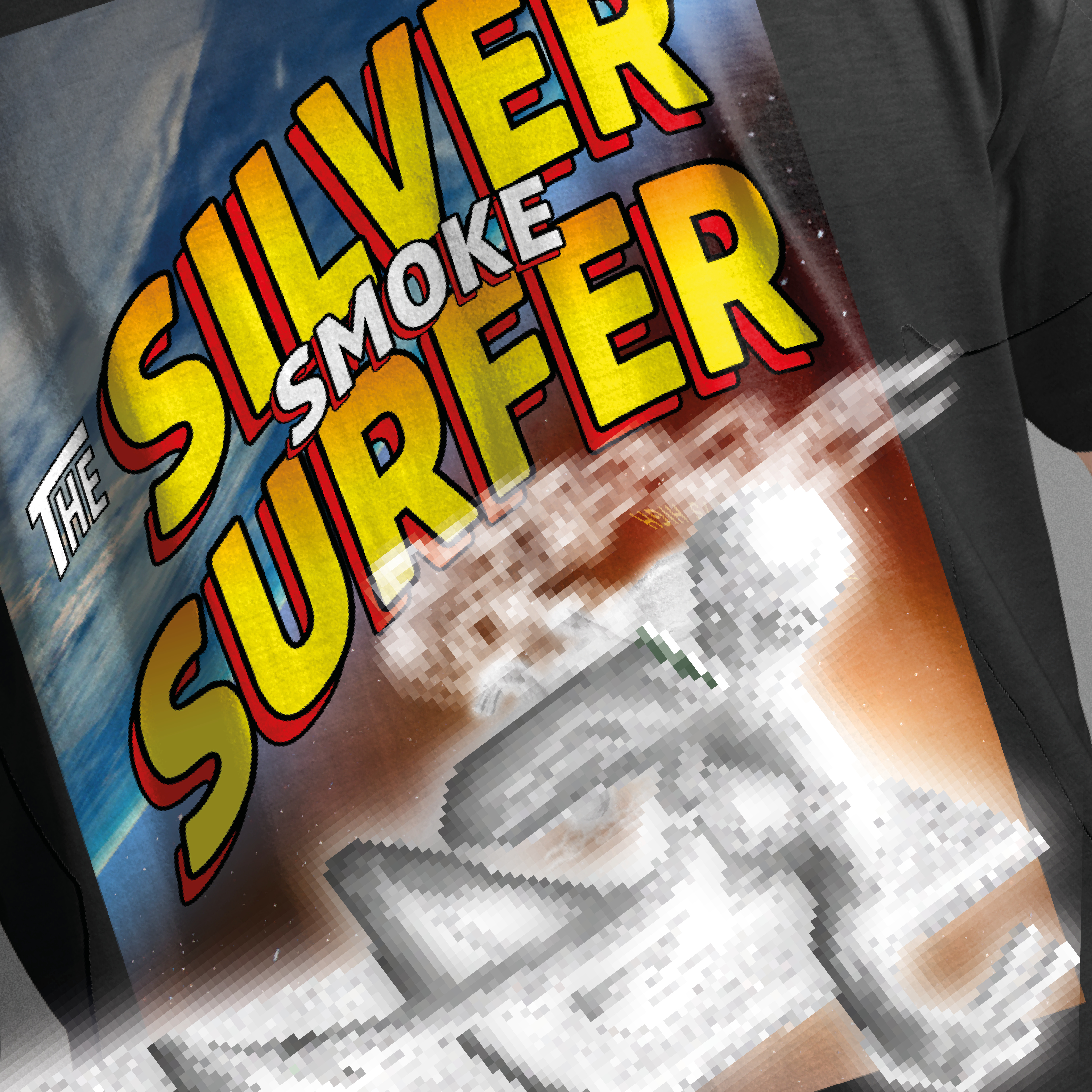 TSHIRT SILVER SMOKE SURFER