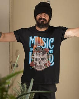 Nome do produto CAMISETA MUSIC IN MY HEAD T-Shirt Quality