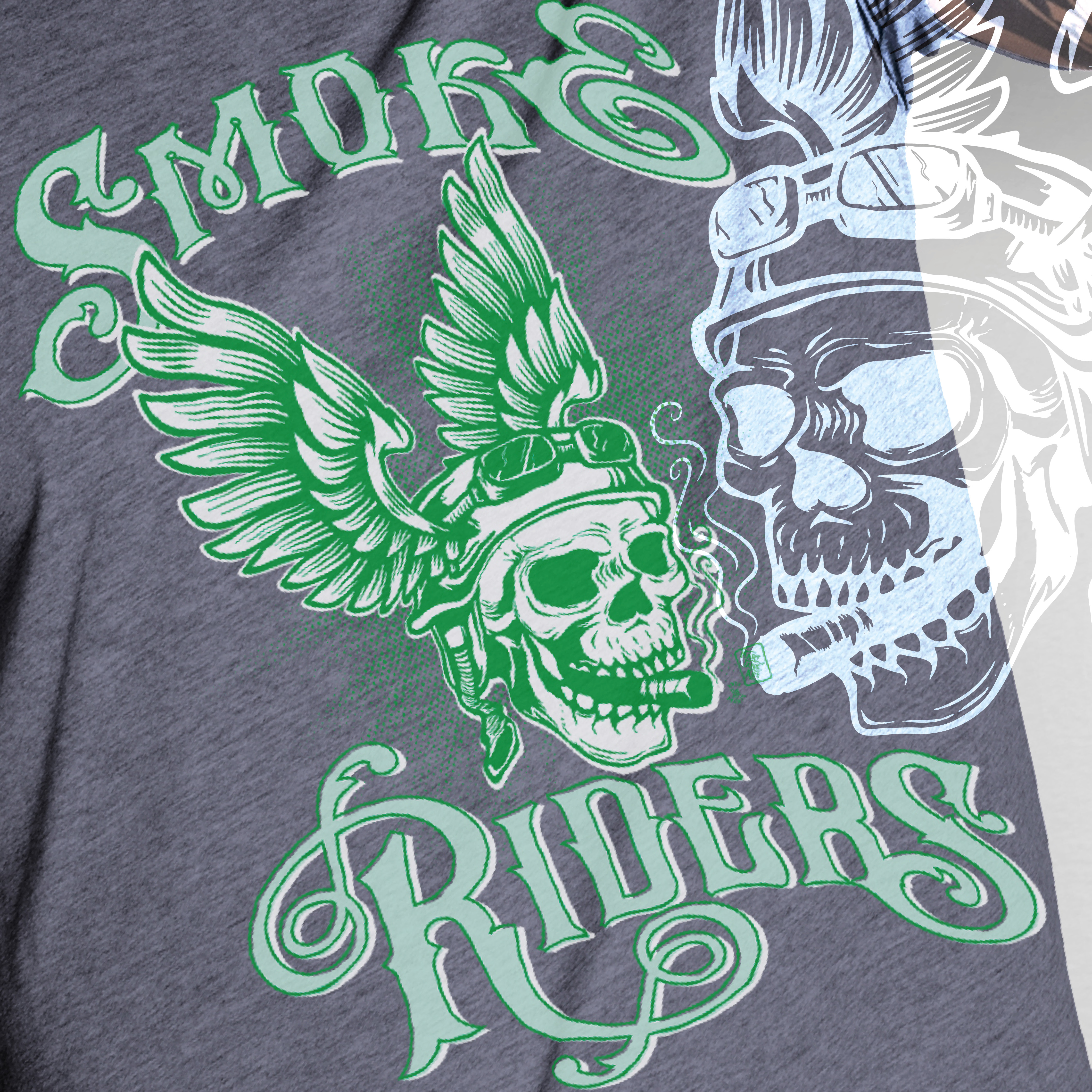 Tshirt Skull Smoke