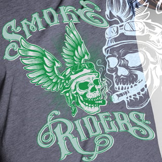 Tshirt Skull Smoke