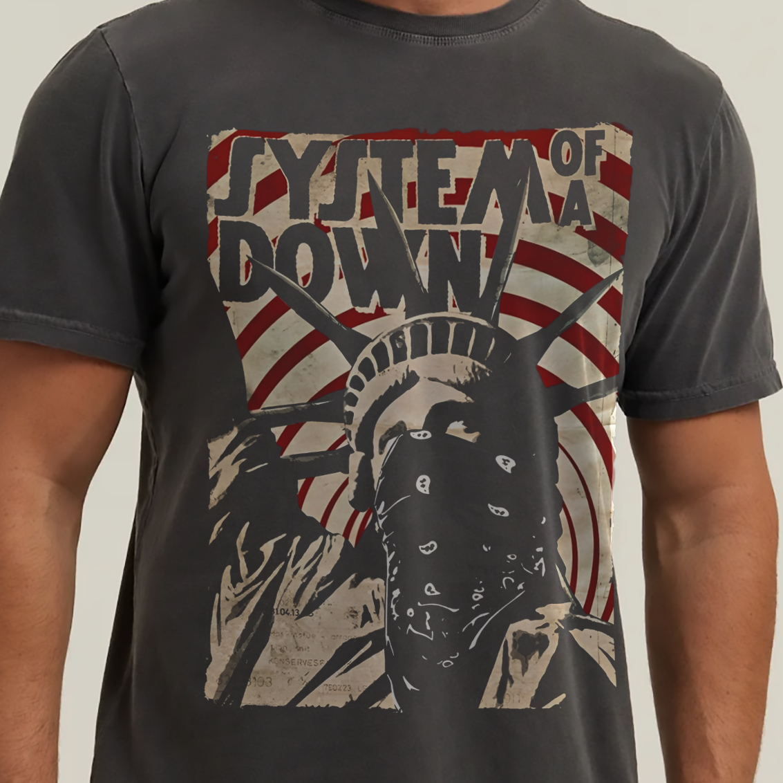 Nome do produto: T-SHIRT ESTONADA SYSTEM OF A DOWN