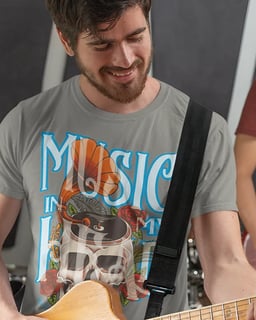 Nome do produto CAMISETA MUSIC IN MY HEAD T-Shirt Quality