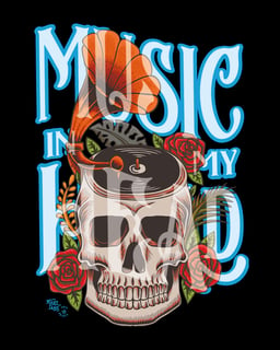 CAMISETA MUSIC IN MY HEAD T-Shirt Quality