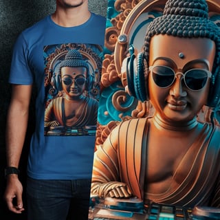 Nome do produto T-SHIRT BUDA DJ HOUSE
