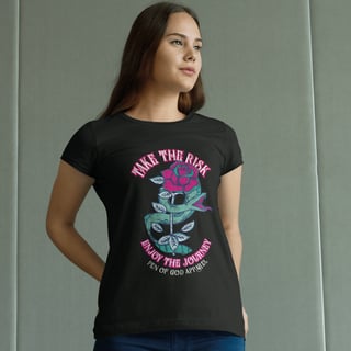 Nome do produto T-SHIRT BABY LONG QUALITY TAKE THE RISK