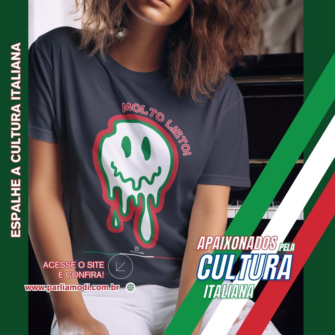 Nome do produto: Baby Look Italiana Molto Lieto