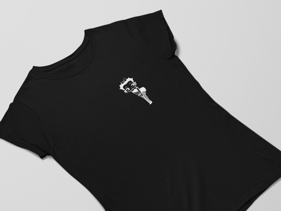 Camiseta Dizbocado Corte BabyLook - Betty Boop