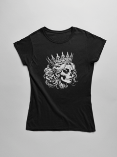 Nome do produto Camiseta DIzbocado Corte BabyLook - Caveira mexicana