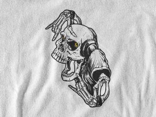 Nome do produto Camiseta Dizbocado Corte Regular - Caveira Musical