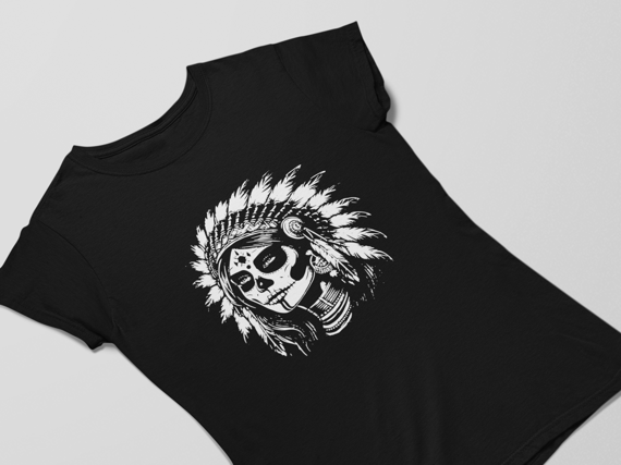 Camiseta Dizbocado Corte BabyLook - Indígena Apache