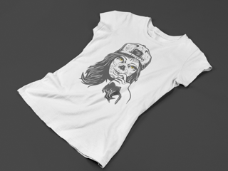 Nome do produto Camiseta Dizbocado Corte BabyLook - Caveira mexicana cap