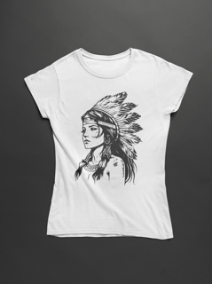 Nome do produto Camiseta Dizbocado Corte BabyLook - Indígena Apache