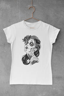 Nome do produto Camiseta DIzbocado Corte BabyLook - Caveira mexicana