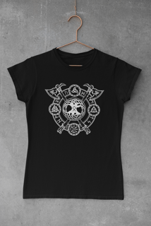 Nome do produto Camiseta Dizbocado Corte BabyLook - Runas Nórdicas