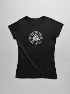 Nome do produto Camiseta Dizbocado Corte BabyLook - Valknut Nórdico