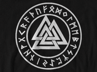 Nome do produto Camiseta Dizbocado Corte Regular - Valknut Nórdico