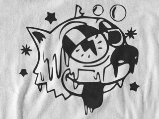 Nome do produto Camiseta Dizbocado Corte BabyLook - Gato Vintage