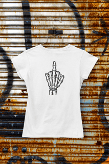 Nome do produto Camiseta Dizbocado Corte BabyLook - Dedo do meio