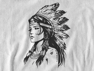 Nome do produto Camiseta Dizbocado Corte Regular - Indígena Apache