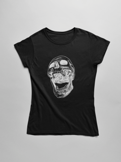 Nome do produto Camiseta Dizbocado Corte BabyLook - Caveira