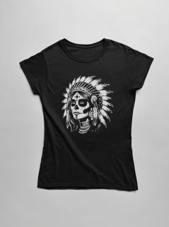 Nome do produto Camiseta Dizbocado Corte BabyLook - Indígena Apache