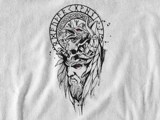 Nome do produto Camiseta Dizbocado Corte Regular - Odin Corvo Nordic
