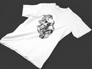 Nome do produto Camiseta Dizbocado Corte Regular - Caveira Musical