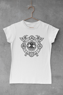 Nome do produto Camiseta Dizbocado Corte BabyLook - Runas Nórdicas