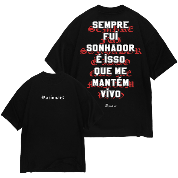 Camiseta Oversized - Sempre fui Sonhador