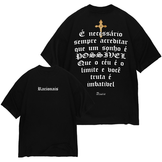 Camiseta Oversized - O céu é o limite