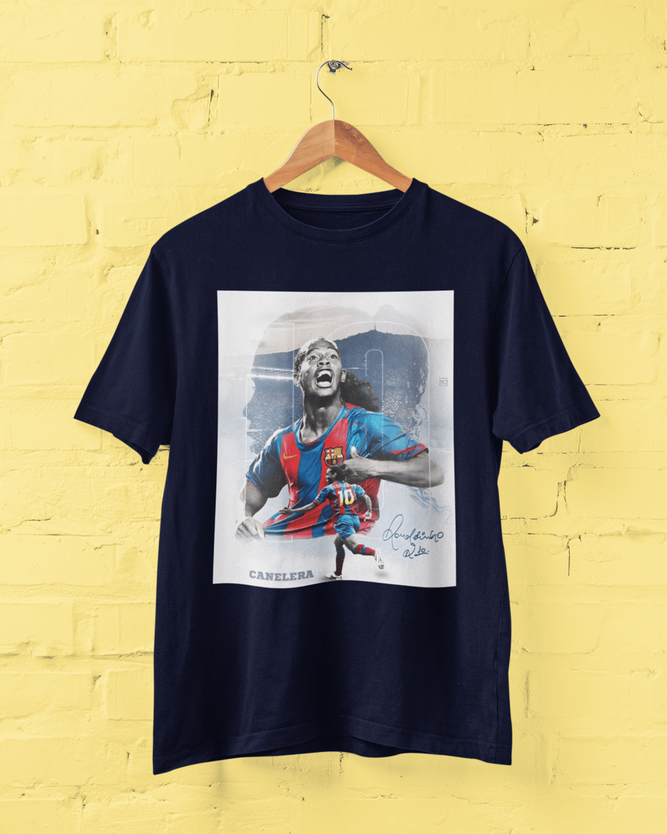 Nome do produto: Camiseta Ronaldinho Bruxo - Barcelona