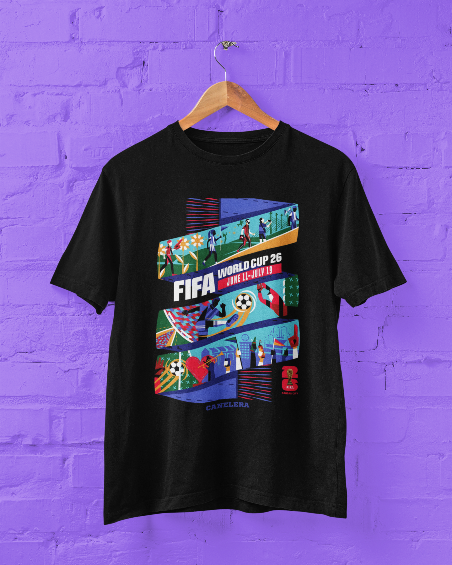 Camiseta Copa do Mundo FIFA 2026 - Poster Sede Kansas City USA
