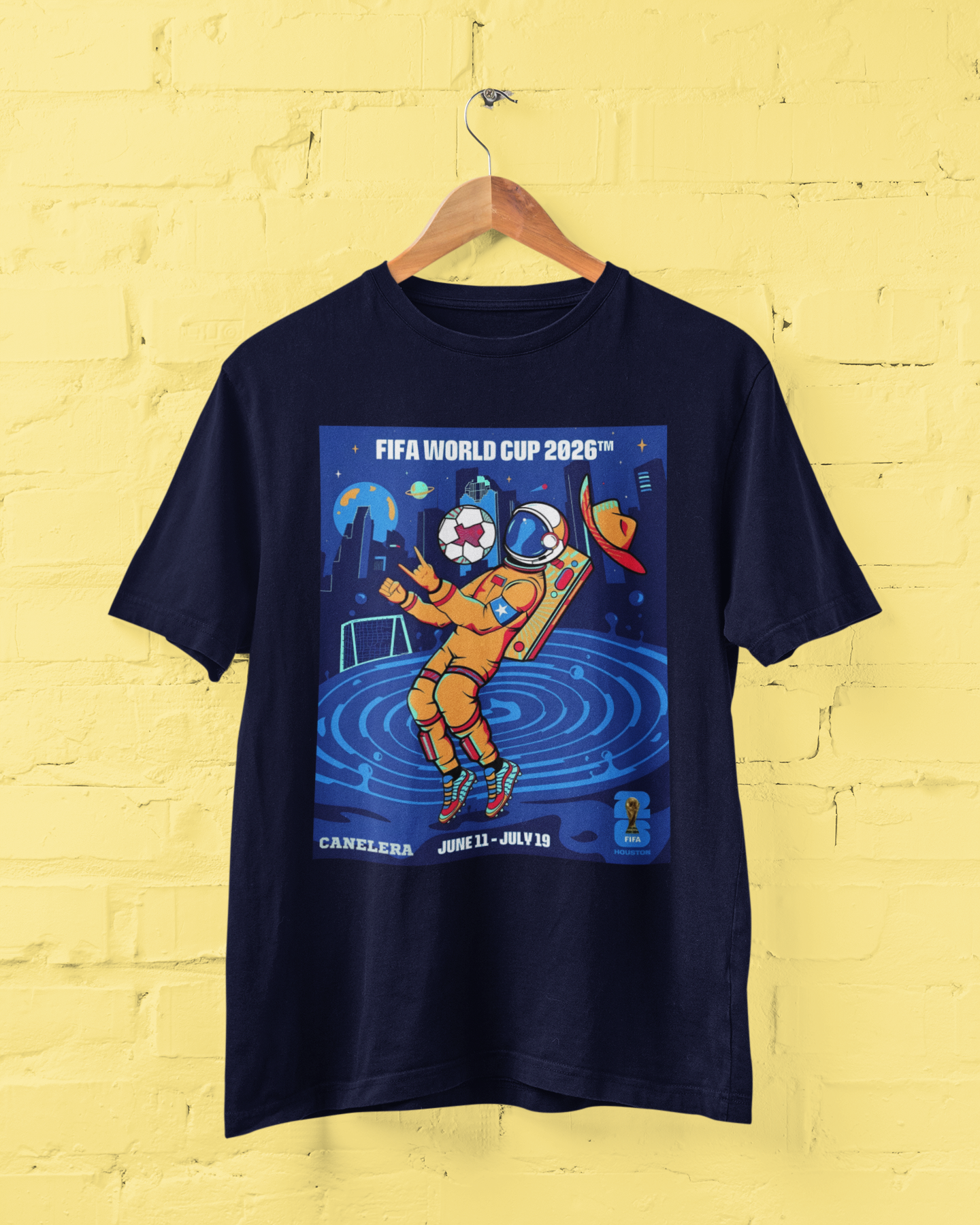 Camiseta Copa do Mundo FIFA 2026 - Poster Sede Houston USA