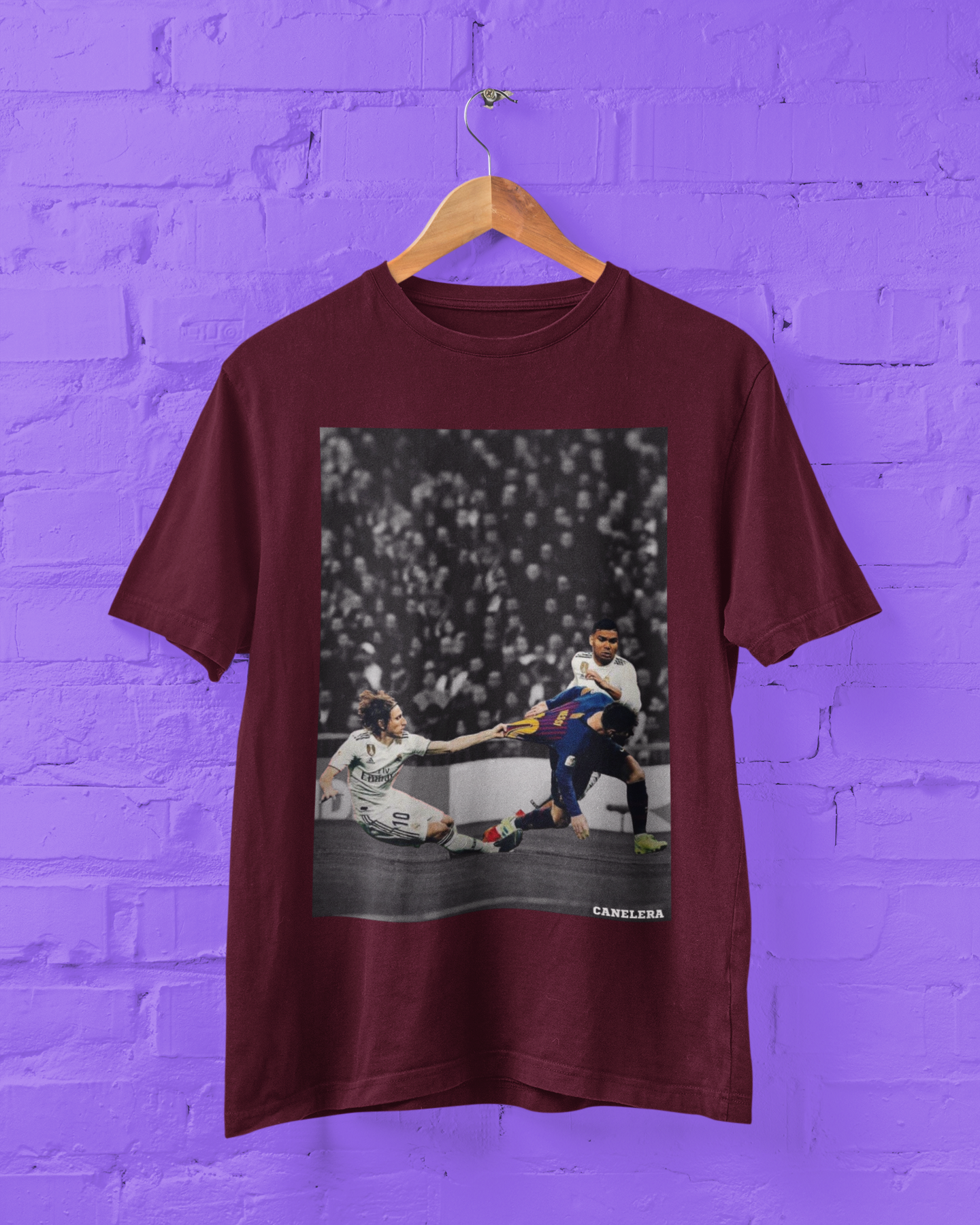 Camiseta Segura o Homem - Messi vs Real Madrid