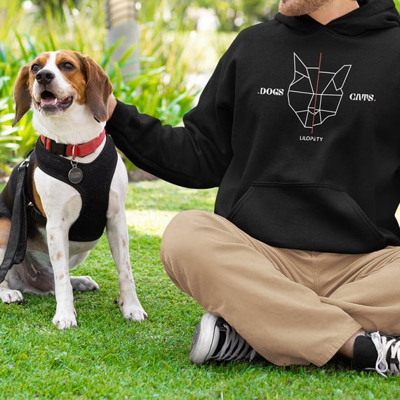 LP DOGS CATS Hoodie Preto