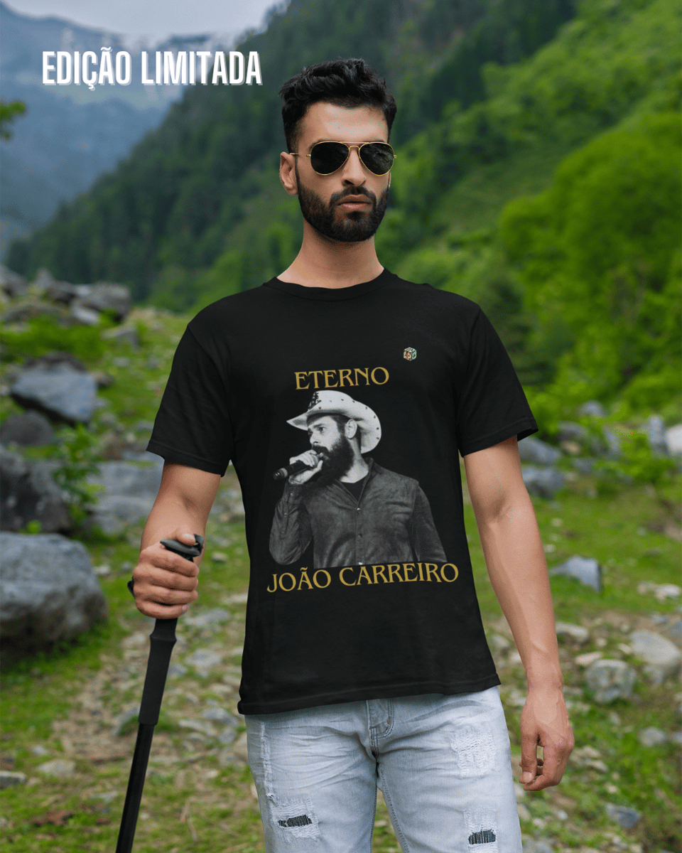 Nome do produto: Camiseta Masculina JOÃO CARREIRO ETERNO(EDIÇÃO LIMITADA)