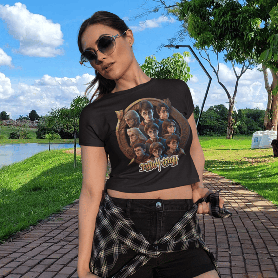 Camiseta feminina Baby look Harry potter