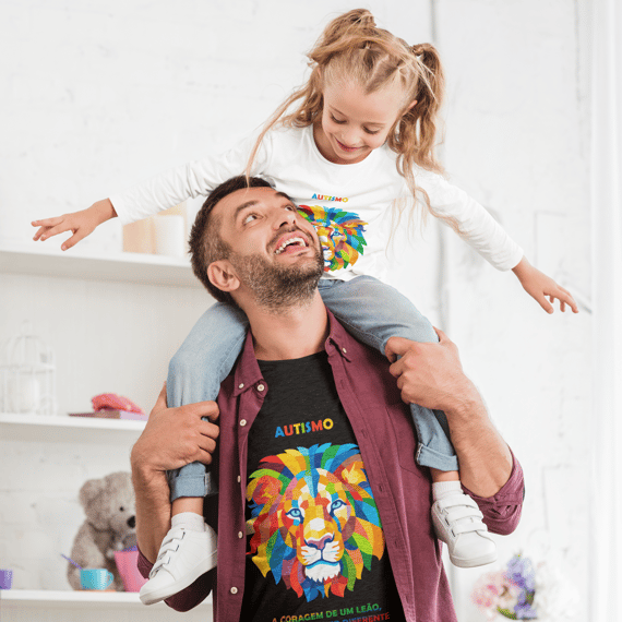 Masculina - Autismo - A coragem de um leão, a beleza de ser diferente (linha prime)