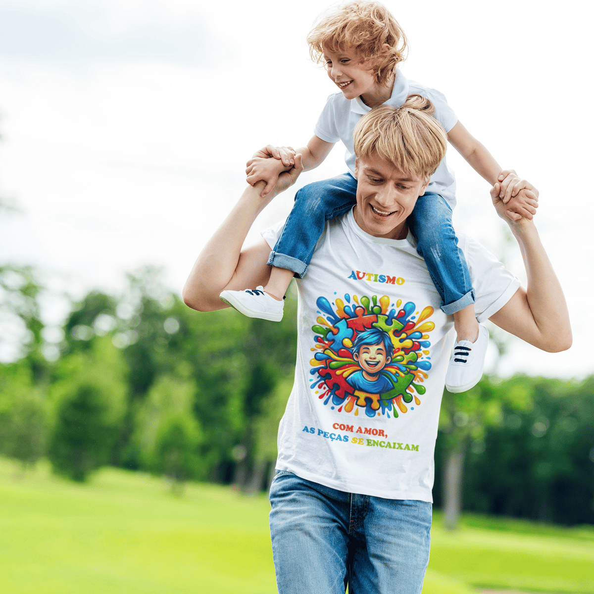 Nome do produto: Masculina - Autismo  - Com amor, as peças se encaixam (linha prime)