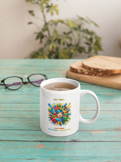 Caneca - Autismo  - Com amor, as peças se encaixam 