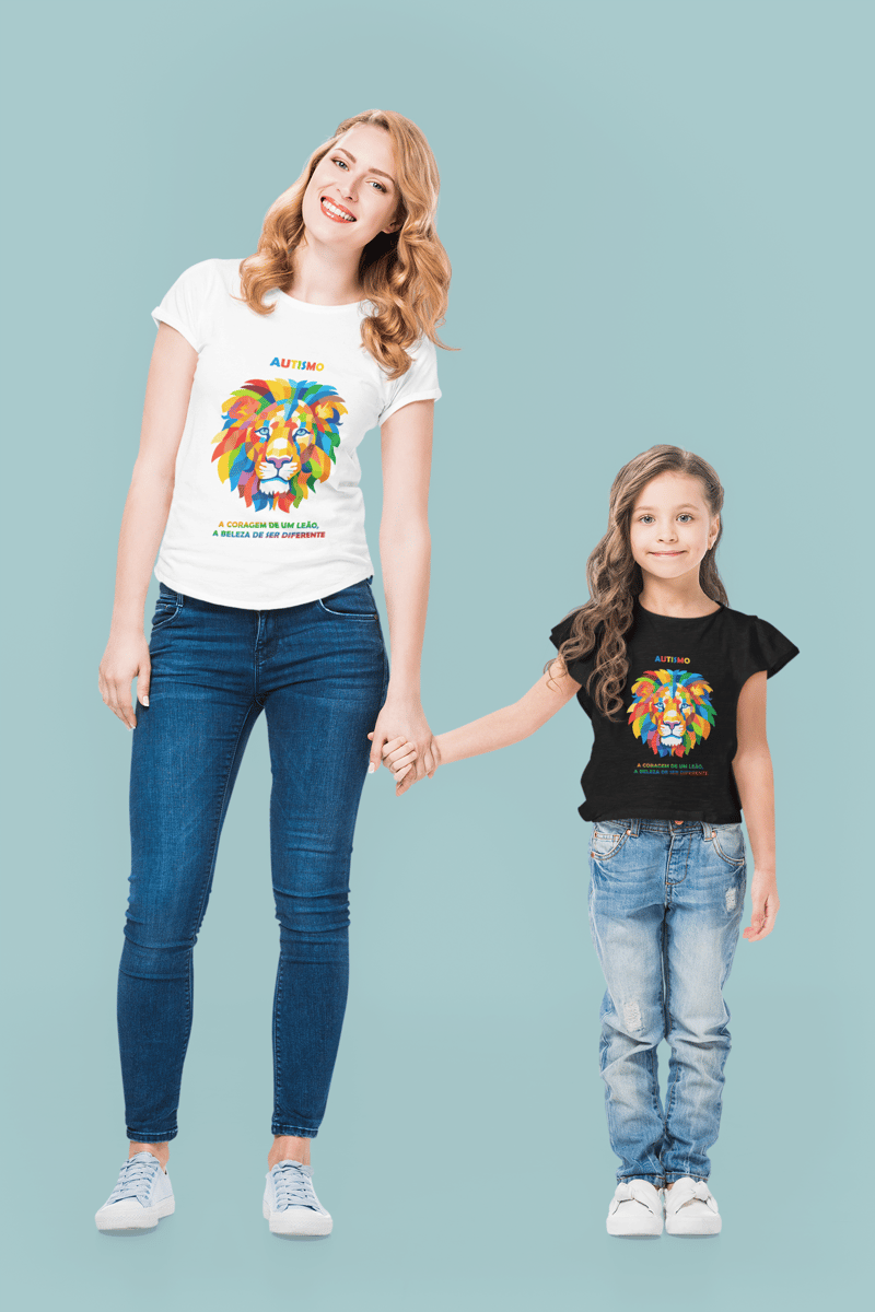 Nome do produto: Feminina - Autismo - A coragem de um leão, a beleza de ser diferente (linha prime)