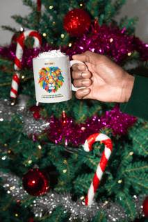 Caneca - Autismo - A coragem de um leão, a beleza de ser diferente