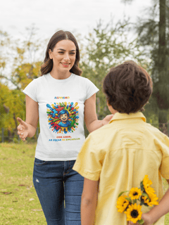 Nome do produto Feminina - Autismo  - Com amor, as peças se encaixam (linha quality)